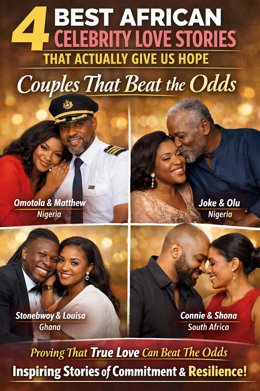 4 Best African Celebrity Love Stories That Actually Give Us Hope