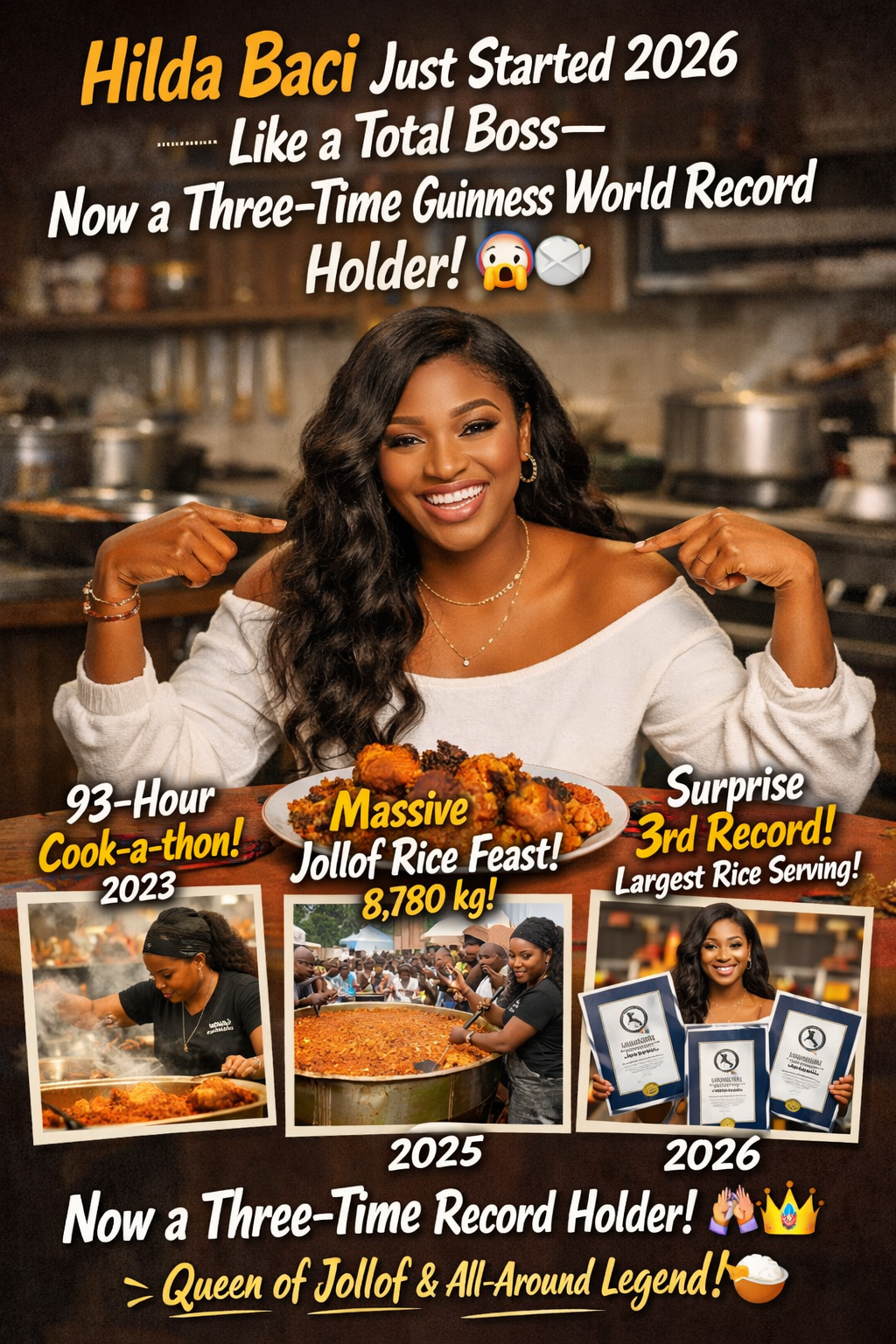 Hilda Baci Just Started 2026 Like a Total Boss — Now a Three-Time Guinness World Record Holder!