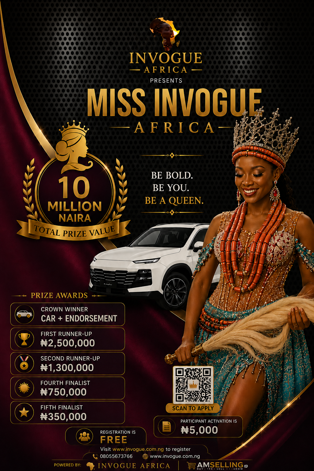 APPLY NOW – MISS INVOGUE AFRICA NIGERIA